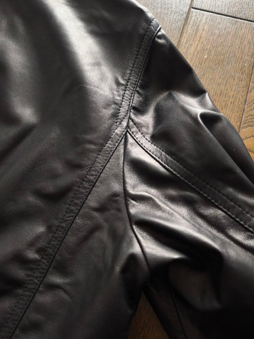 美品　EMMETI \"JURI SP LAMB SKIN\" レザーJKT 48