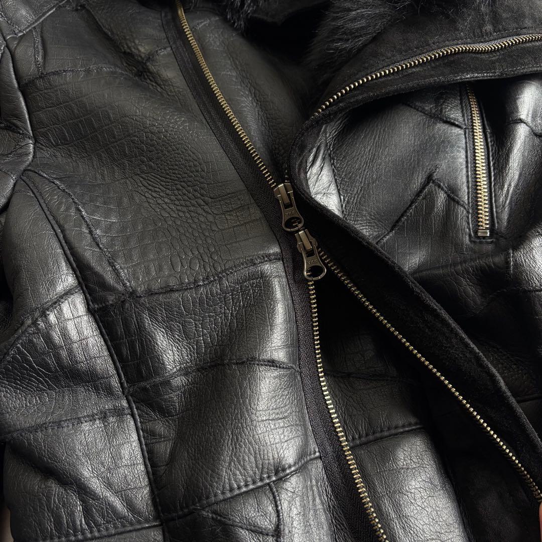 ジャケット・アウター 00s TORNADO MART patchwork mouton jacket