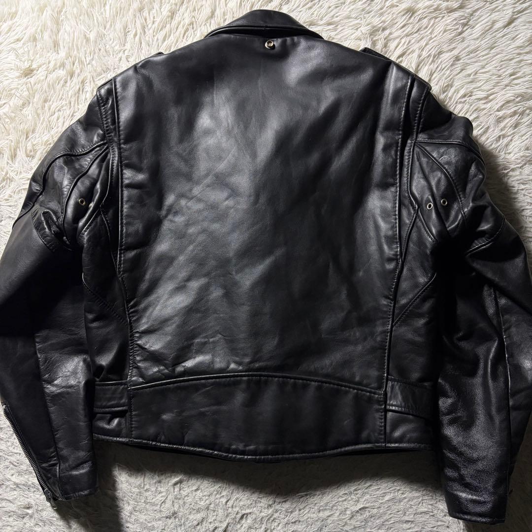 【米国製】schott ライダースジャケット 618 本革　ブラック 40