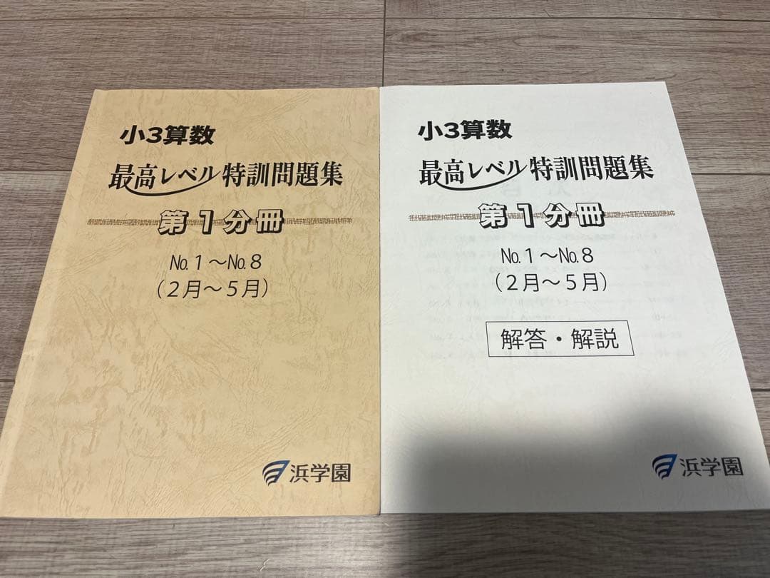 浜学園　小3算数最高レベル特訓問題集3年生　2025年度分 最難関レベル特訓教材