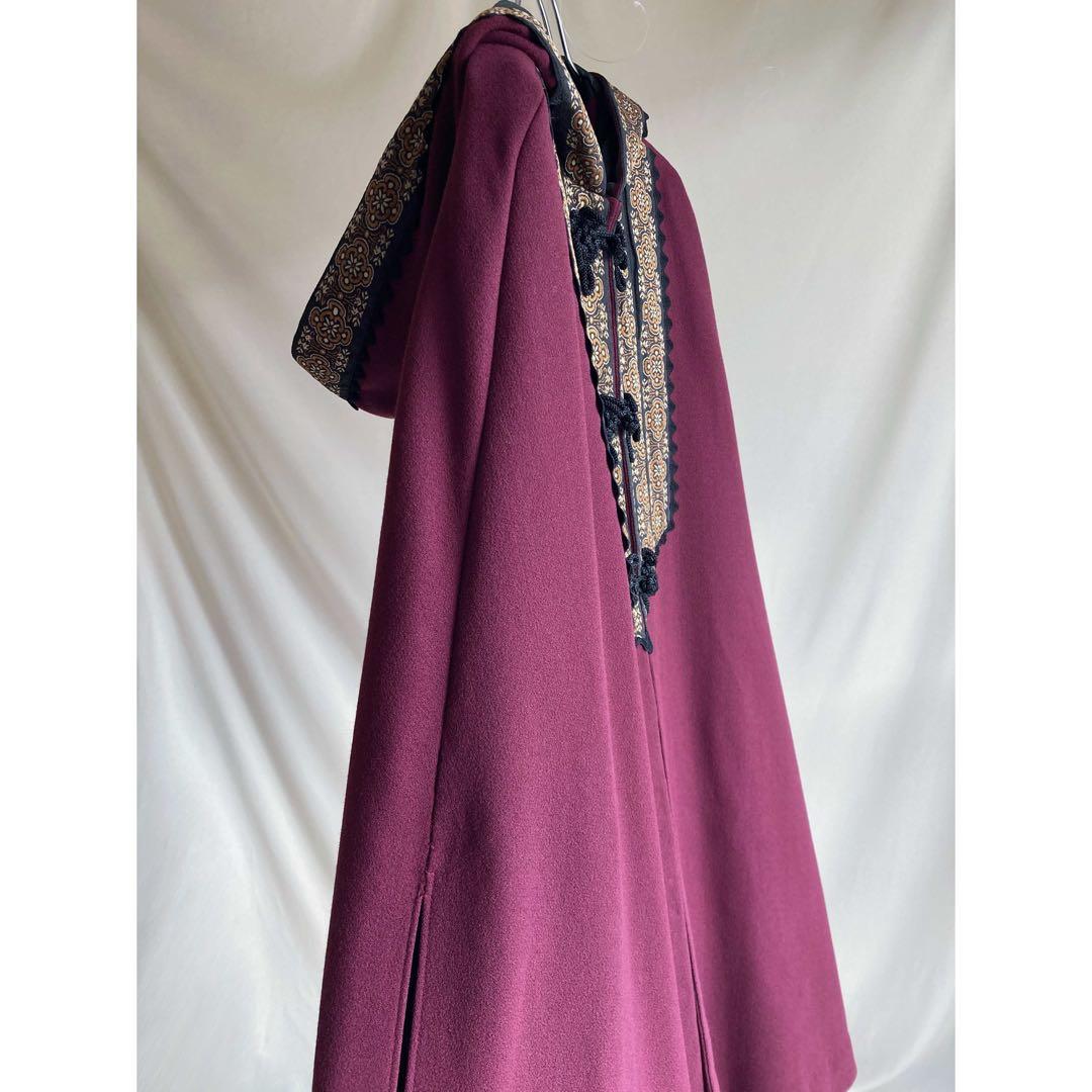 Used 50s-60s 重厚なウールダブルジョーゼット♡ チロリアンマント
