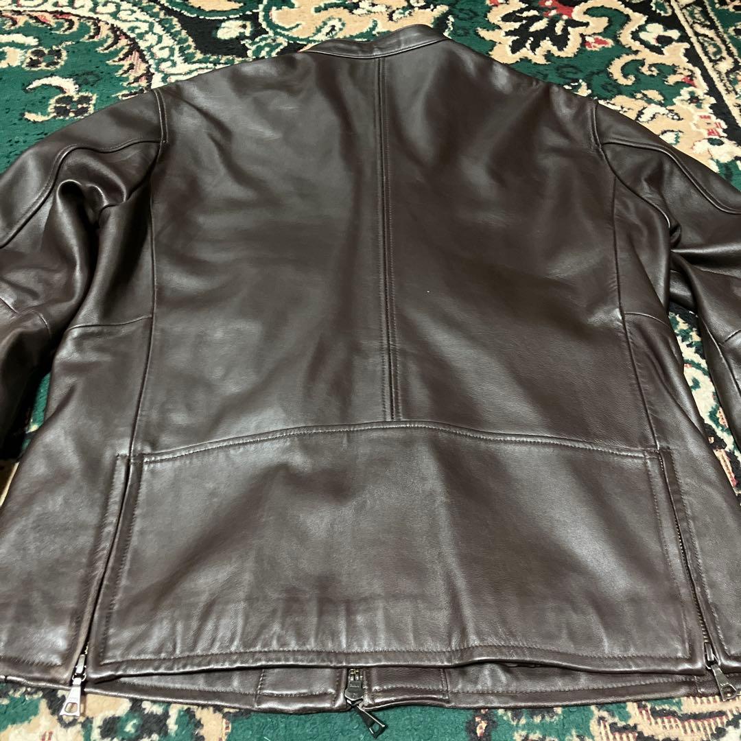 MORGAN HOMME レザー　ジャケット　XL シングルライダース　羊革
