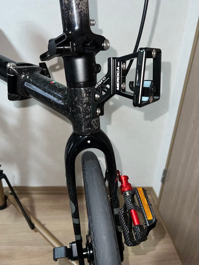 カーボンフレーム 12速電動変速 Brompton系 折りたたみ自転車16インチ