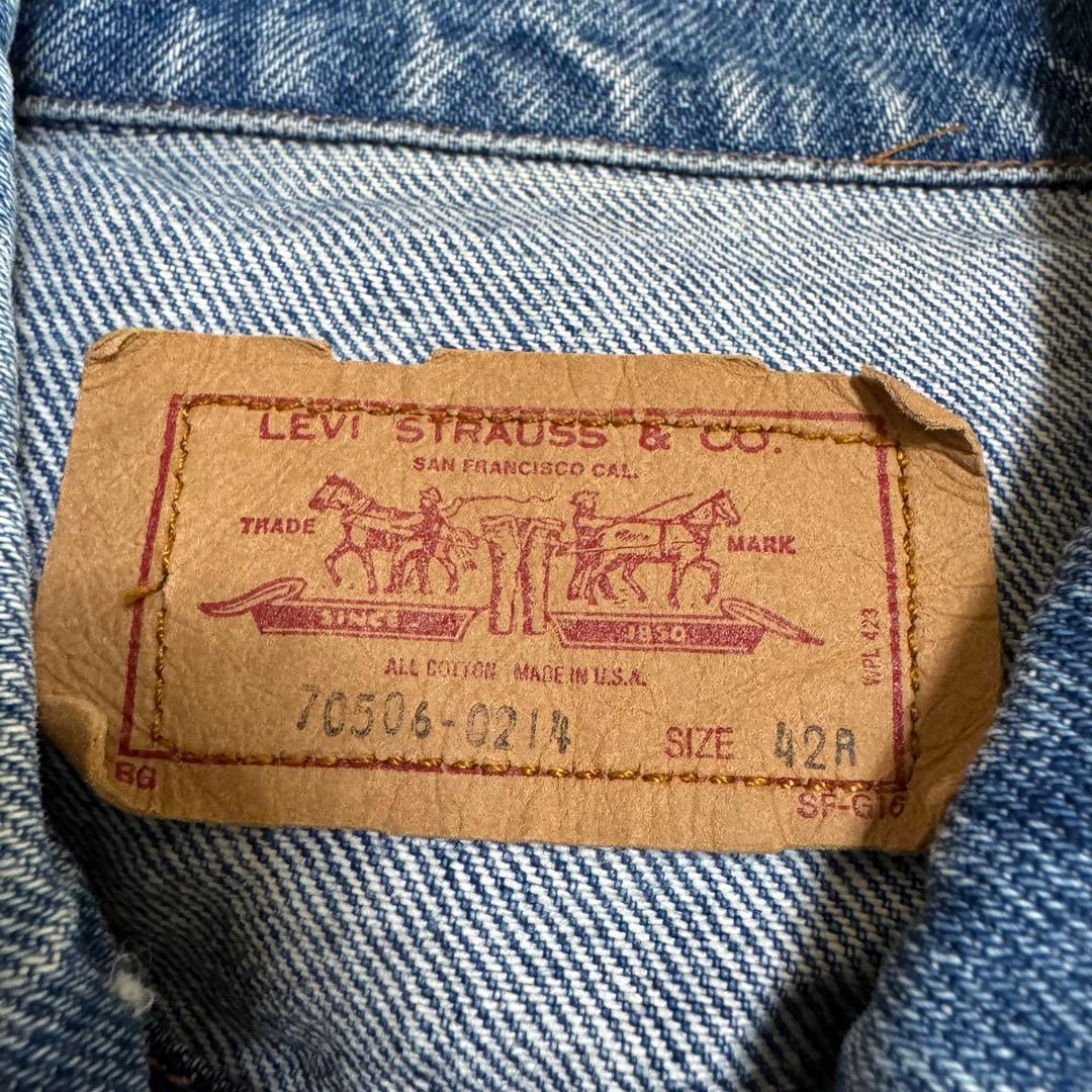 70s 80s 70506-0214 USA製 levi's 美品　スモールe