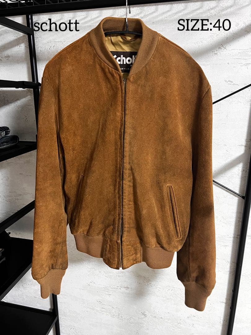 Schott 327廃盤モデル スエードジャケット サイズ40 lDEALzip