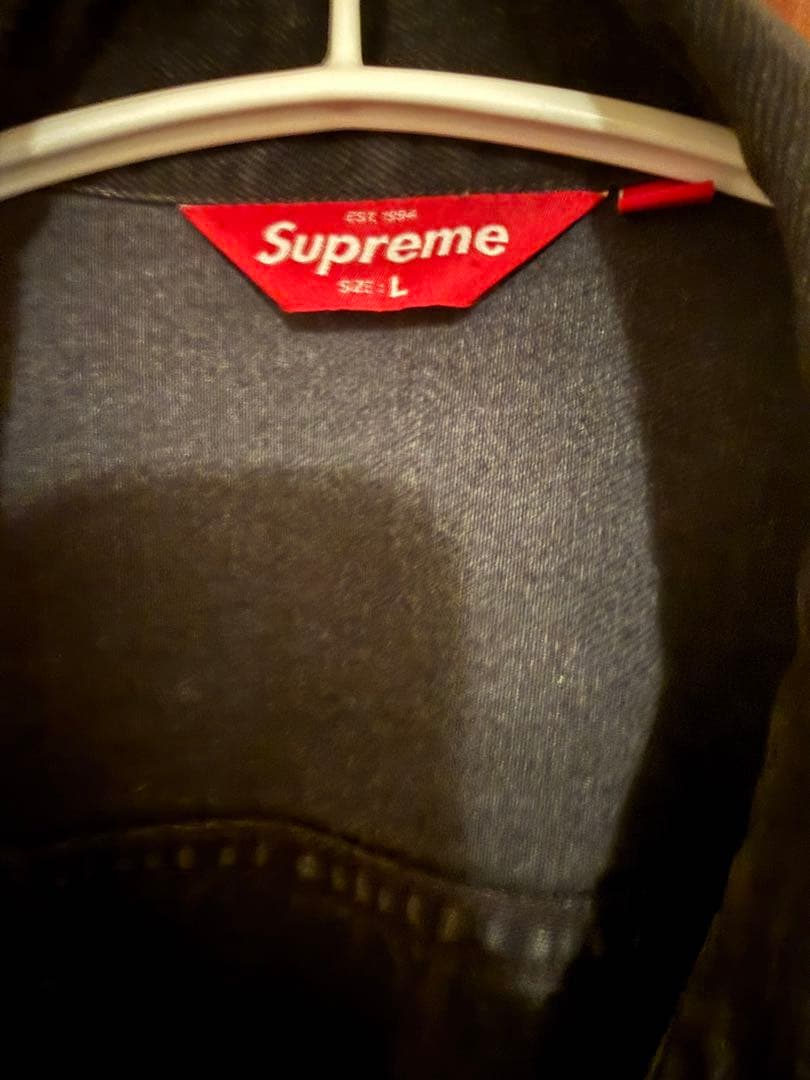 Supreme 25ssブラックデニムトラッカージャケット L