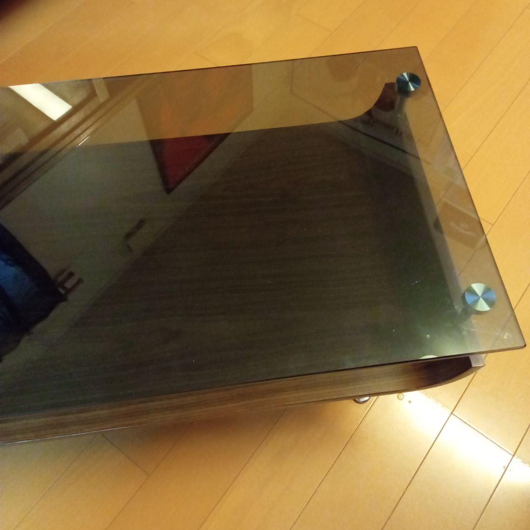 ミッドセンチュリー スペースエイジ プライウッド センターテーブル ガラス