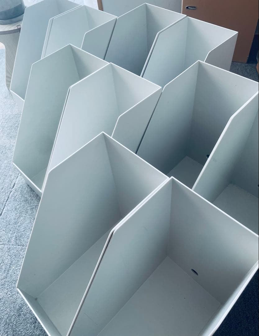 【新生活】無印良品 MUJI 再生ポリプロピレン入りファイルボックスワイド10個