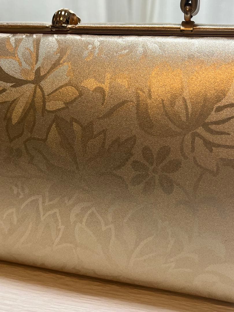 草履バッグセット 23cm シャンパンゴールド 二枚芯 木箱付き