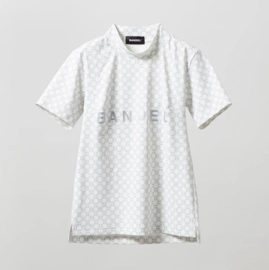 【新品・タグ付き】BANDELレディース モックネック ホワイト×グレー M