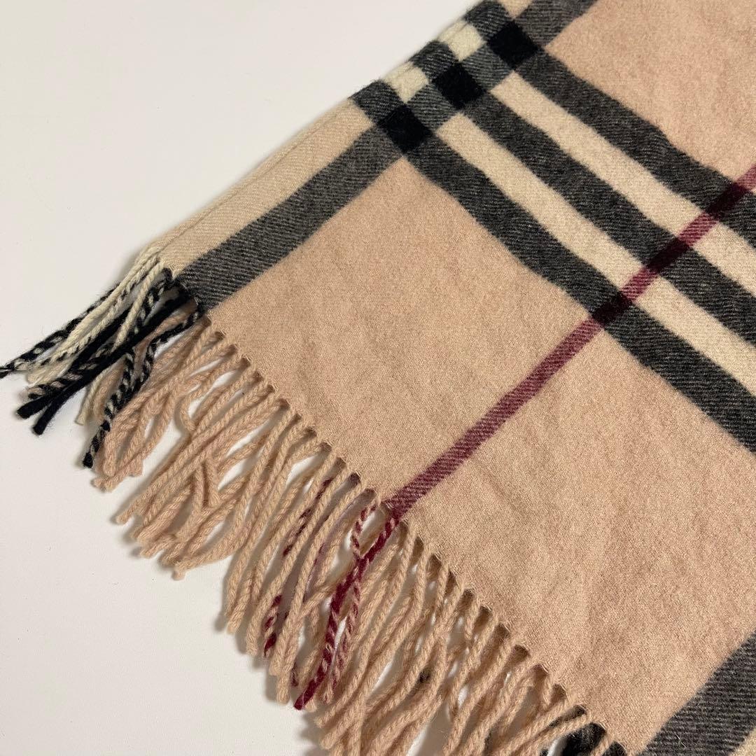 BURBERRY バーバリー ウール ノバチェック フリンジ ポンチョ ベージュ
