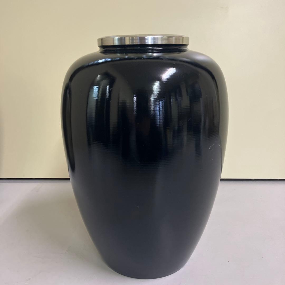 D壁 アルミ製 昭和レトロ 広口 骨董品 花瓶 花器 2つセット 外箱付き