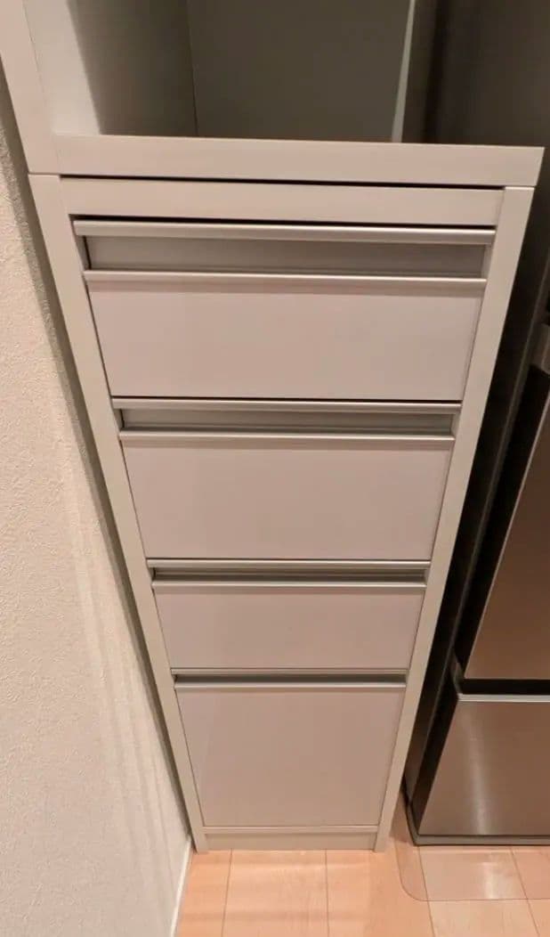 【完成品】ディノス 2面オープンすき間収納庫（幅30×奥行55x高さ170cm）