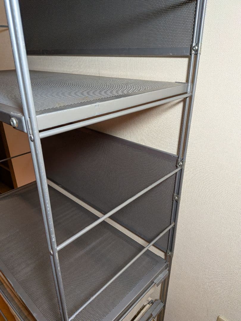 《送料込》MUJI スチールユニットシェルフ 棚 収納 台 引出し 廃盤スタイル