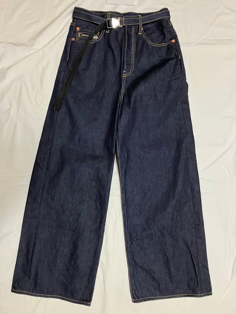 Sacai SCM-208ワイド デニム パンツ size1 インディゴ