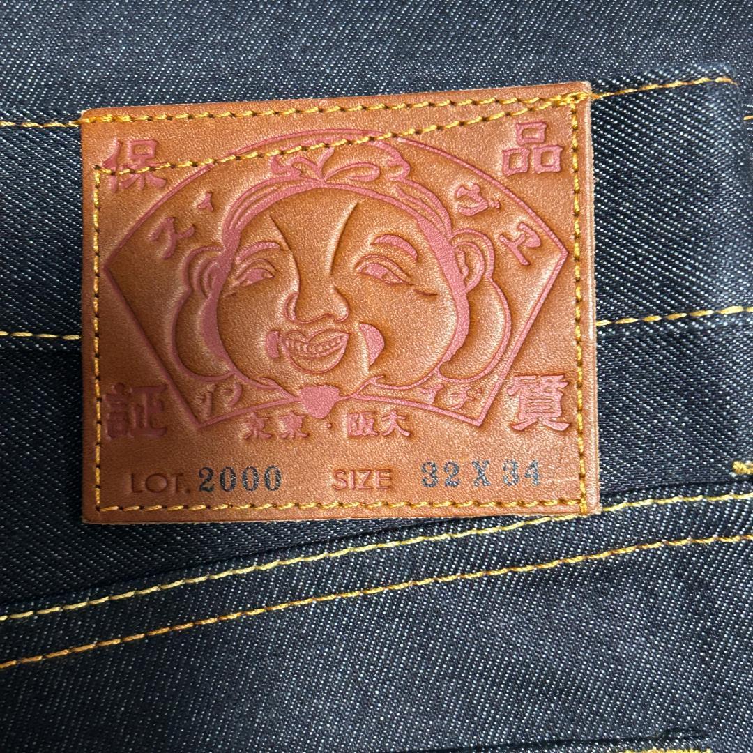 未使用　EVISU 2000　大黒　ダイコックプリント　バギージーンズ