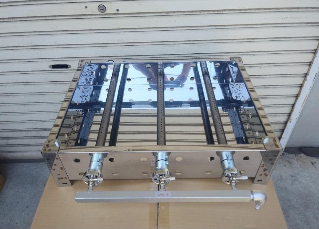 ４日以内に発送します ★ 極厚６ミリ鉄板 送料無料 ガス 鉄板焼 火床 グリドル