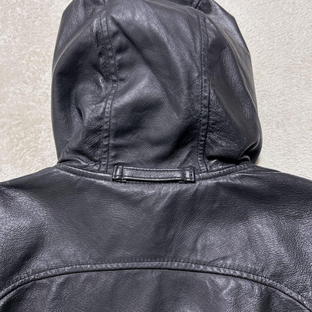 HYSTERIC GLAMOUR フーデッド レザージャケット S ヒスグラ