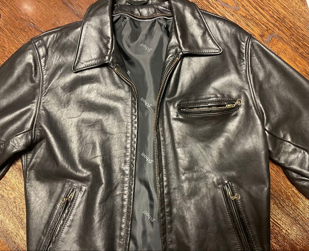Schott ショット メンズ ダブルライダース レザージャケット ボア 40