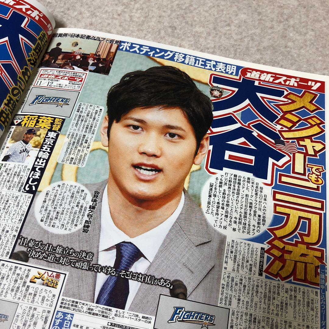 プロ野球日本ハムファイターズ 大谷翔平　道新スポーツ