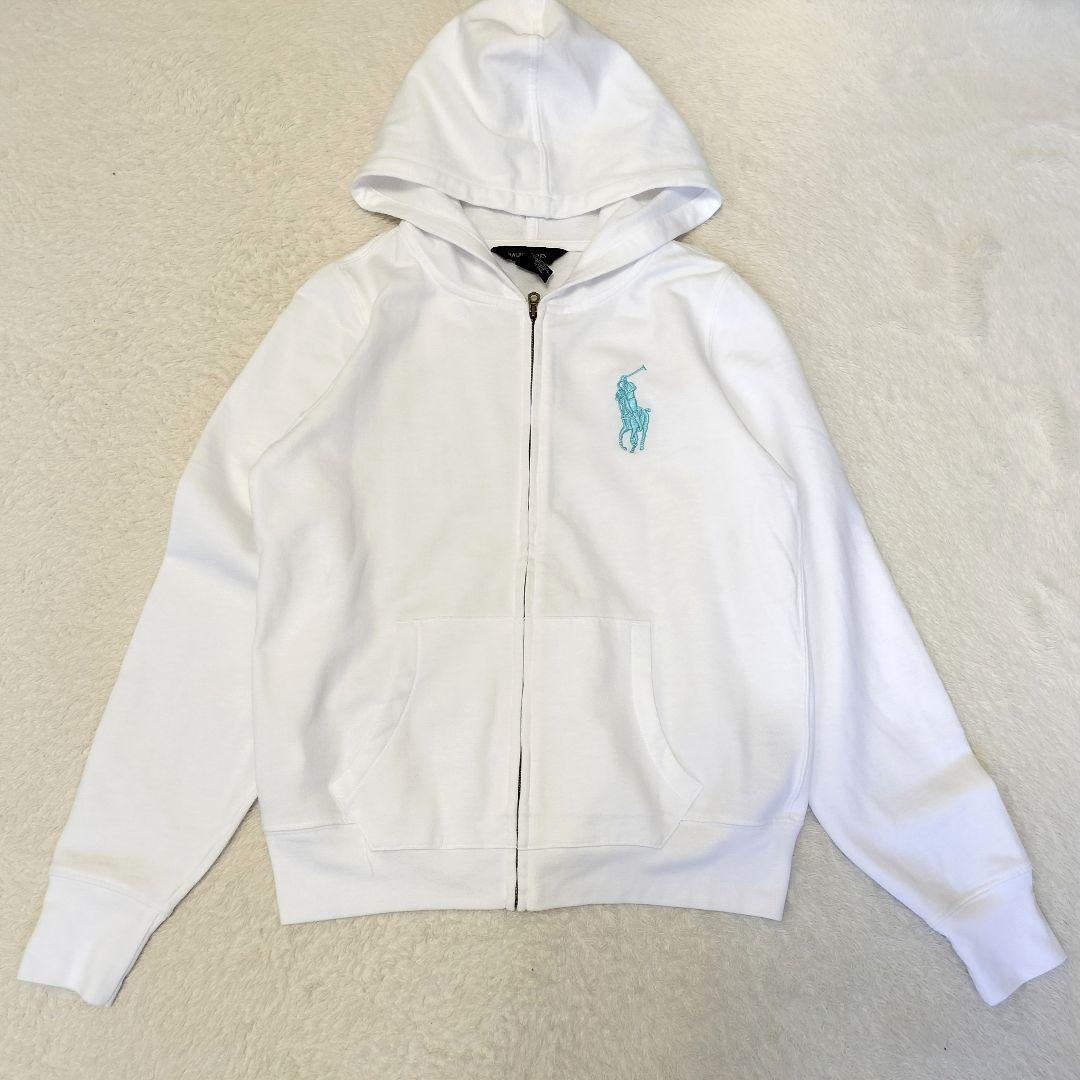 ラルフローレン ジップ パーカー ビッグポニー XL(16)キッズ 女性S〜M