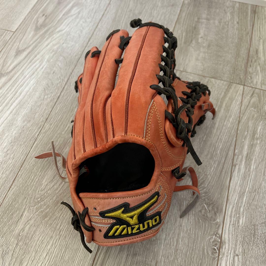 ミズノプロ　Mizuno 軟式野球グローブ オレンジ