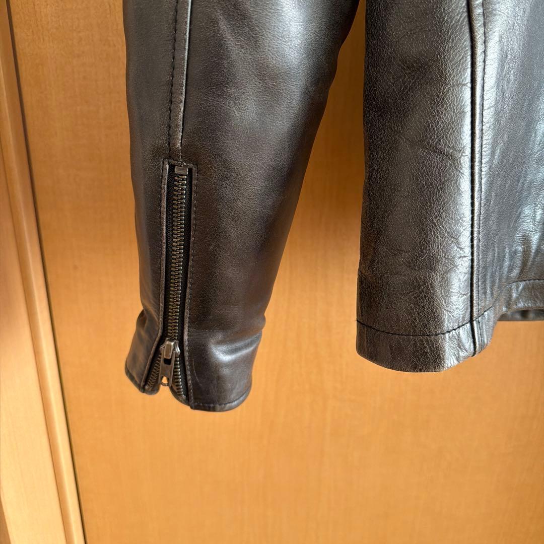 無印良品　ライダース　ジャケット　シングル　本革