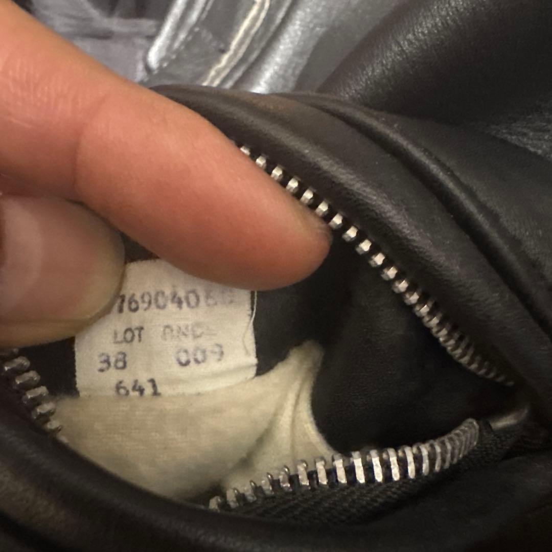 Schott 黒 レザー シングルライダースジャケット