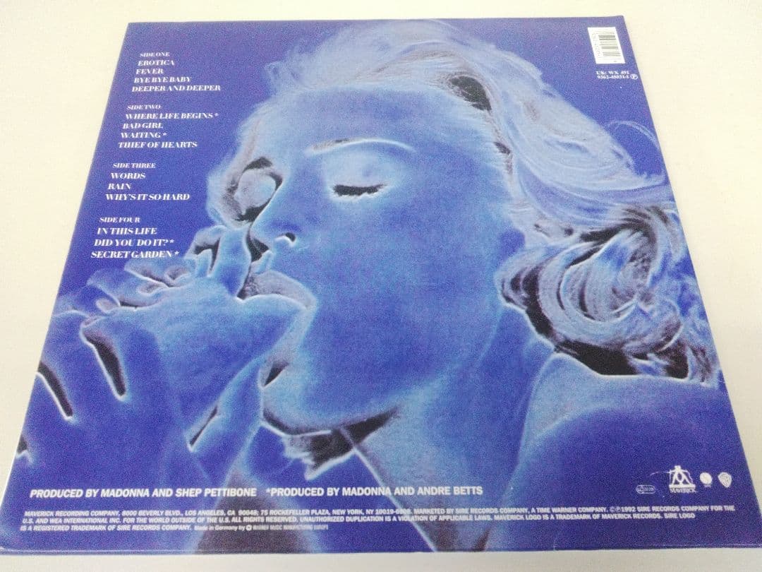 マドンナ MADONNA EROTICA EUオリジナル盤 2枚組レコード