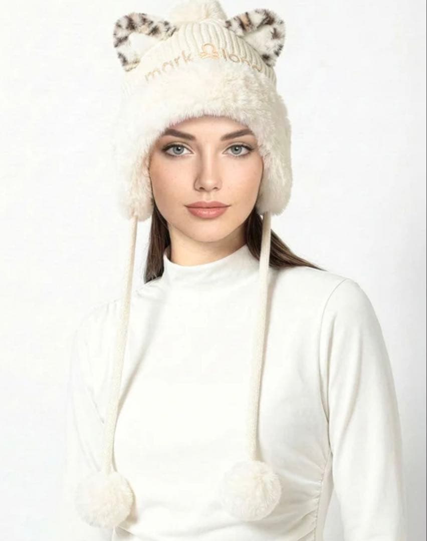 2点セット 25AW MARK&LONA Furry Cat Beanie