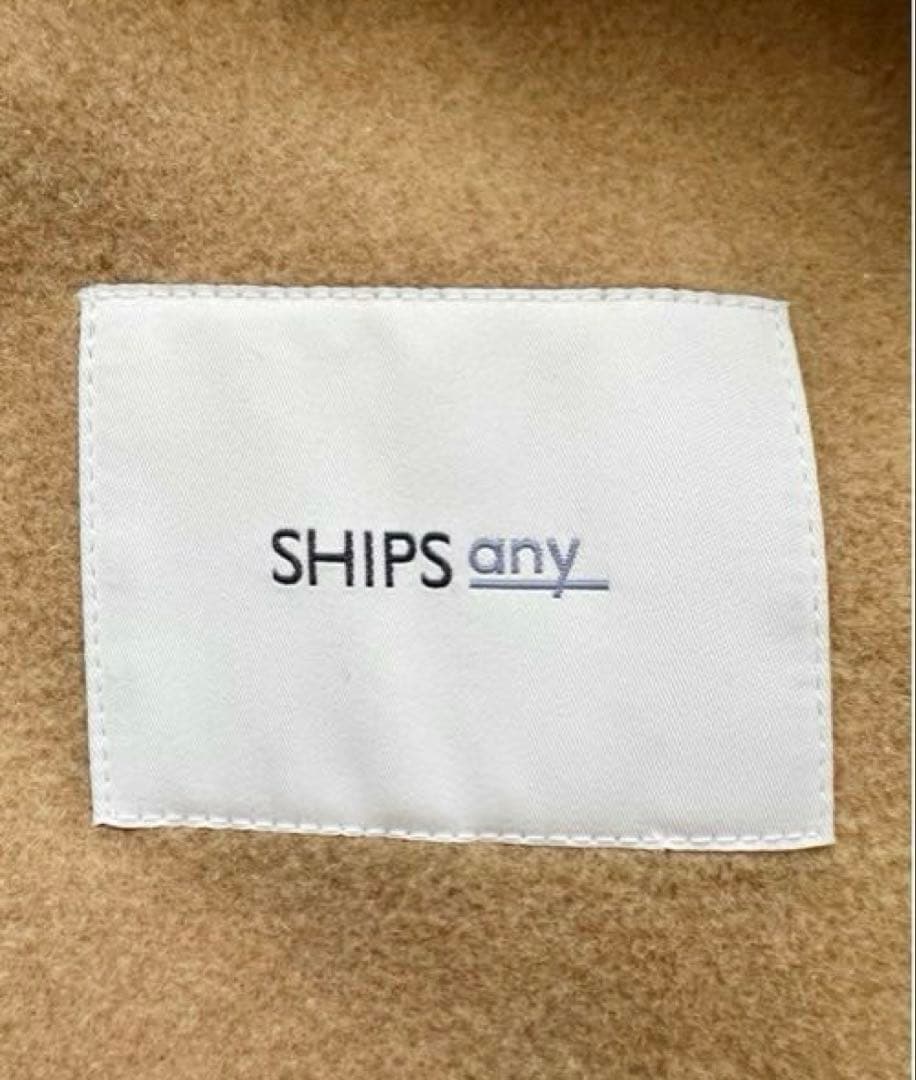SHIPS any リバースタンドカラー ポンチョ　フリーサイズ　ブラウン