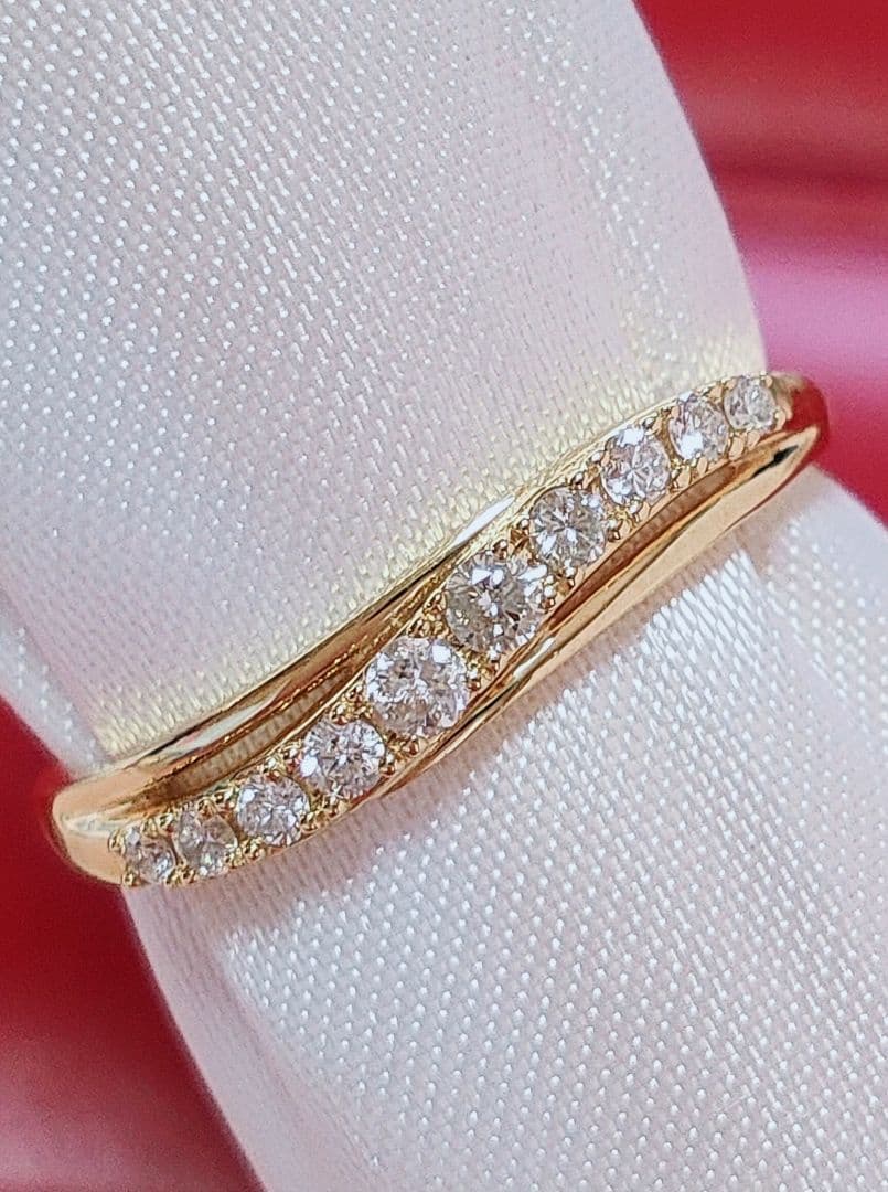 2026年 新作 未使用品 k18 天然ダイヤモンド 0.15ct リング