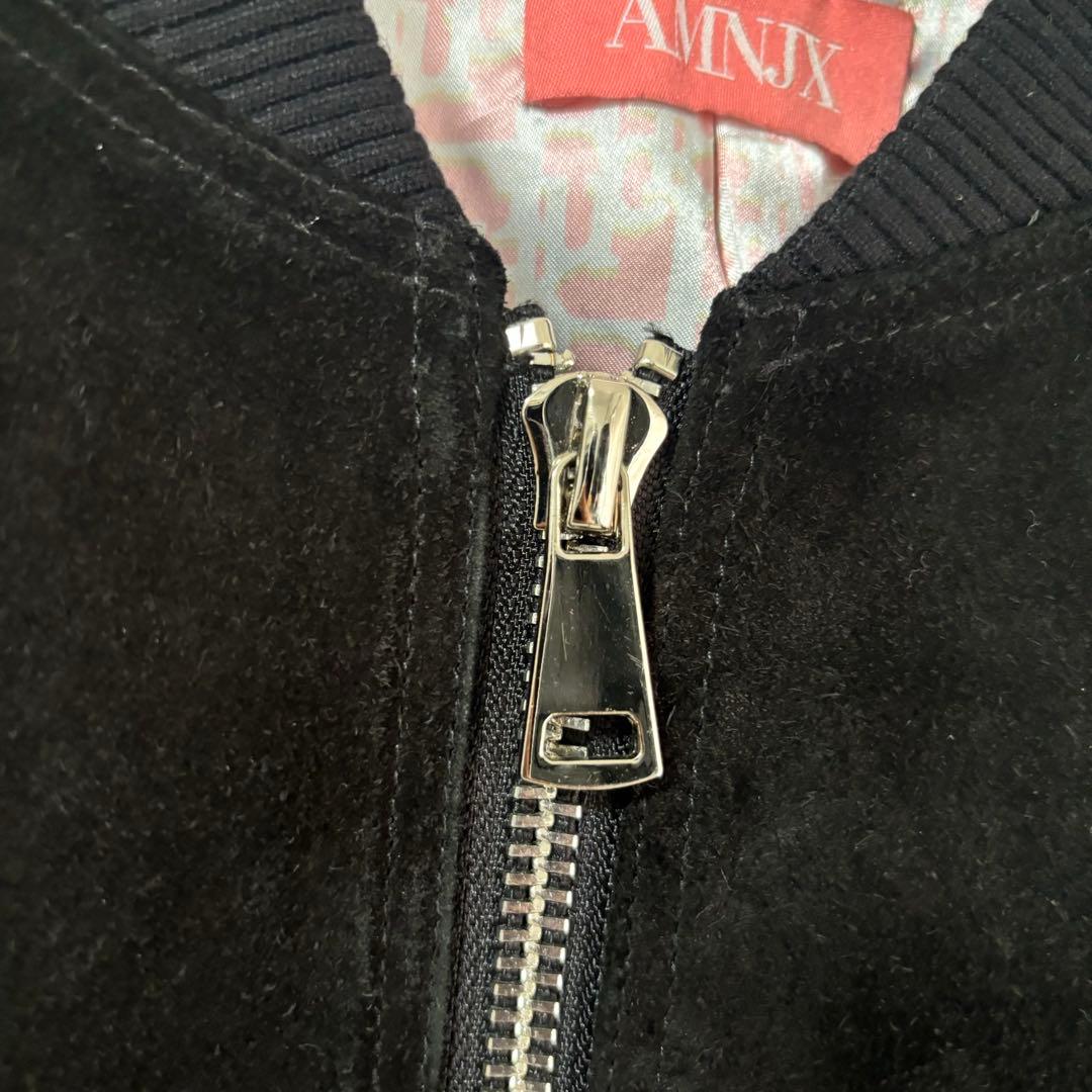 平本蓮着用✨amnjx RIZIN レザージャケット　牛革　MA-1 　L 黒