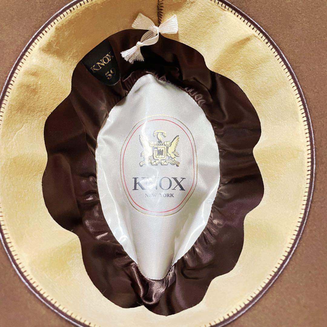 新春価格3日まで【最終値下げ】KNOX 兎毛100% 高級フエルト 中折れハット