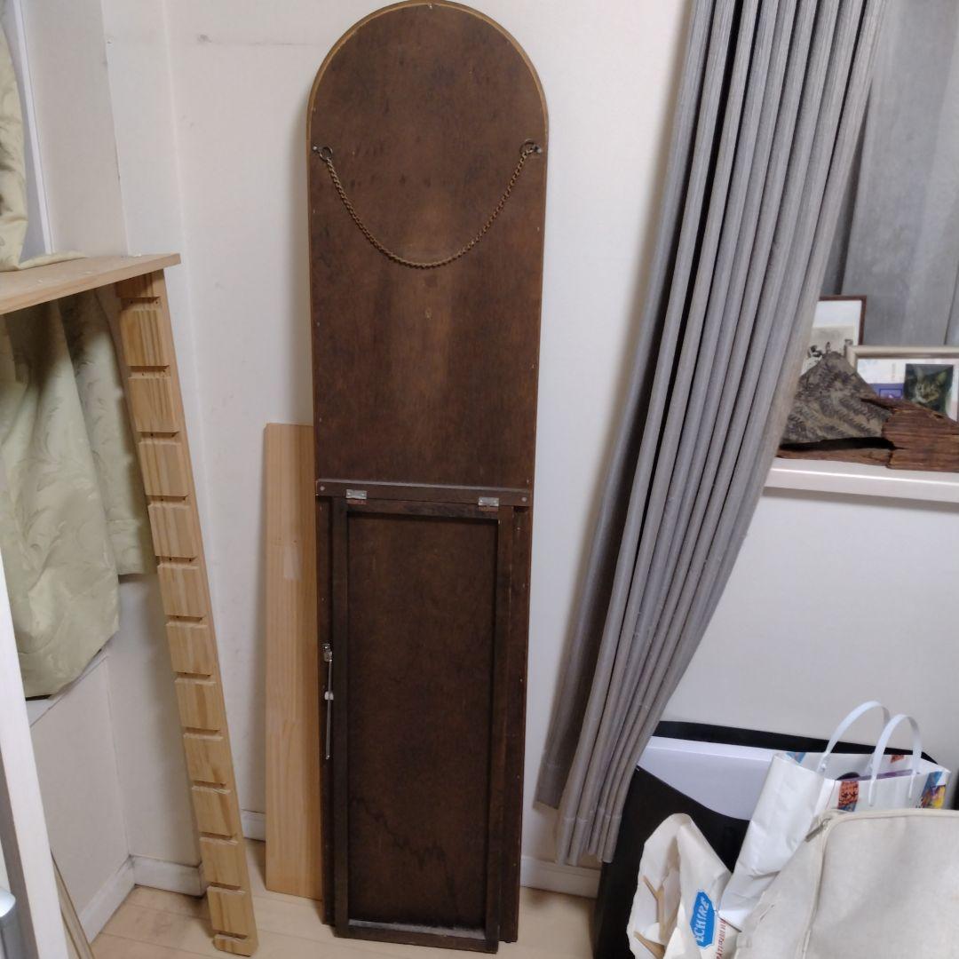 木製ブラウンスタンドミラー 約160cm