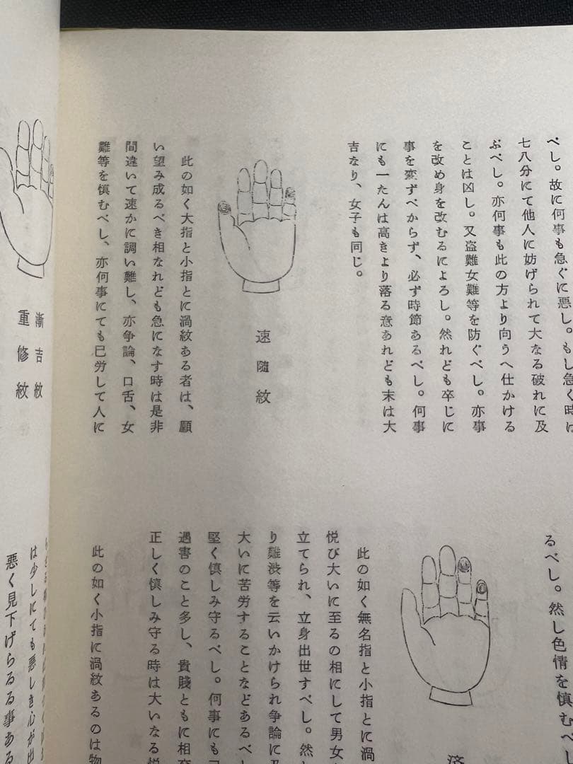 「手相 即座考」蘆塚斉著、仁田丸久「うらおもて周易作法別冊30」オリジナル版