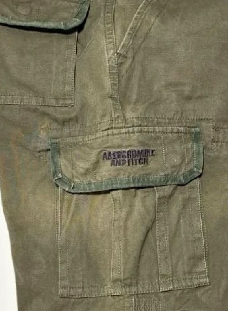 Abercrombie & Fitch. カーゴパンツ ミリタリー系.オリーブ