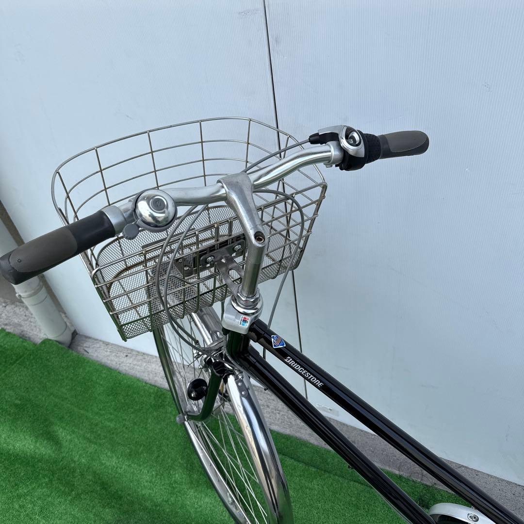 ブリヂストン アルベルト自転車27インチ 内3速 ブラック美品