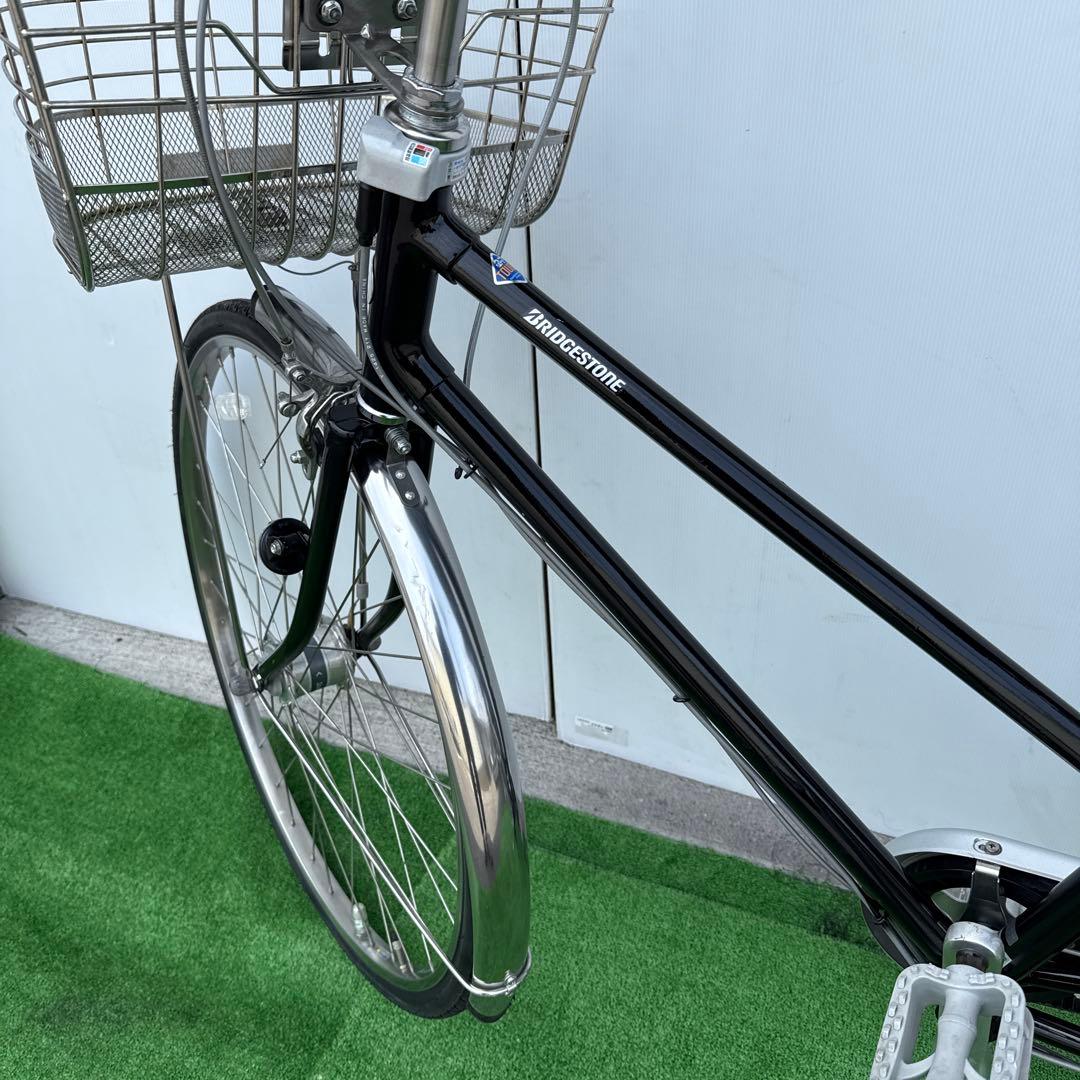 ブリヂストン アルベルト自転車27インチ 内3速 ブラック美品
