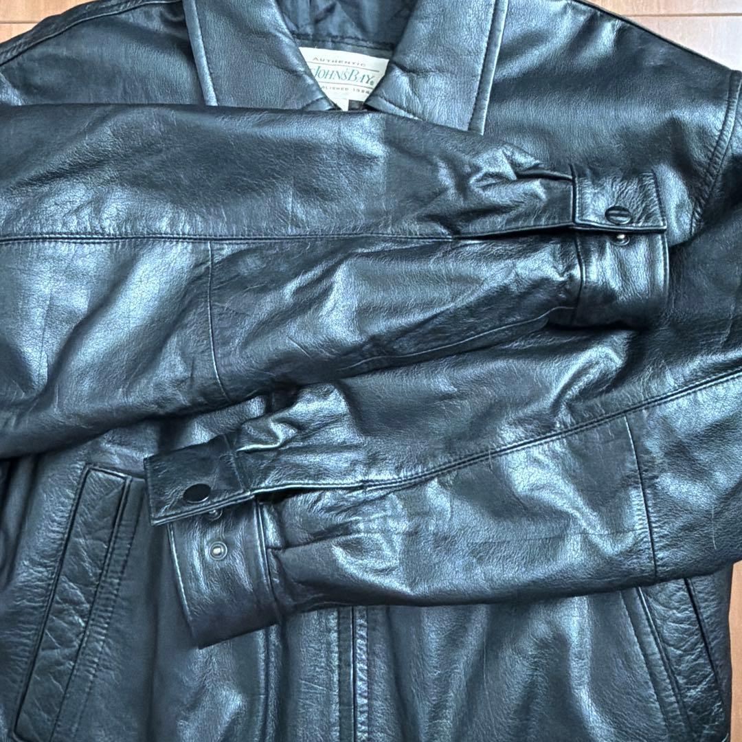 90s ST JOHN'S BAY Leather Jacket サイズM