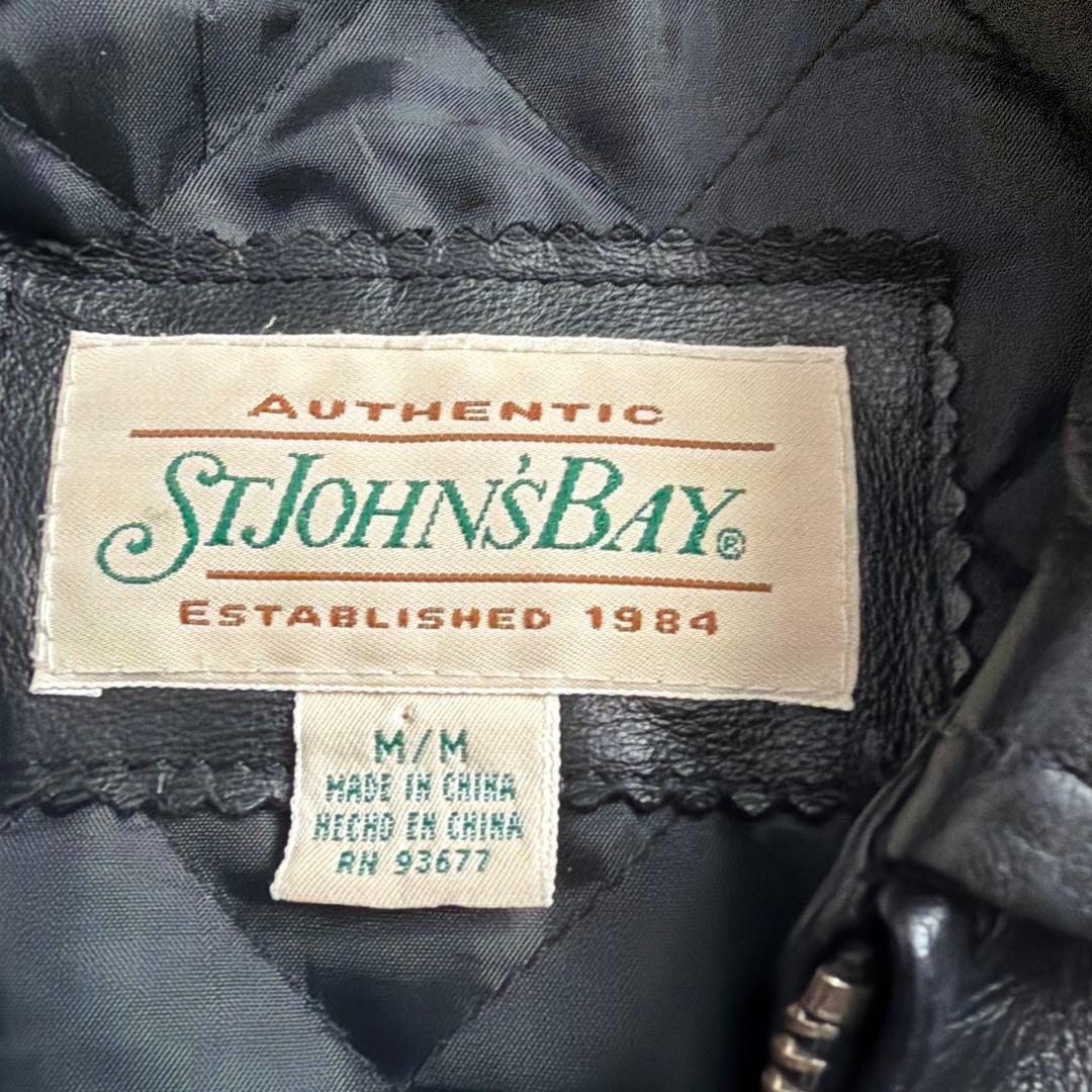 90s ST JOHN'S BAY Leather Jacket サイズM