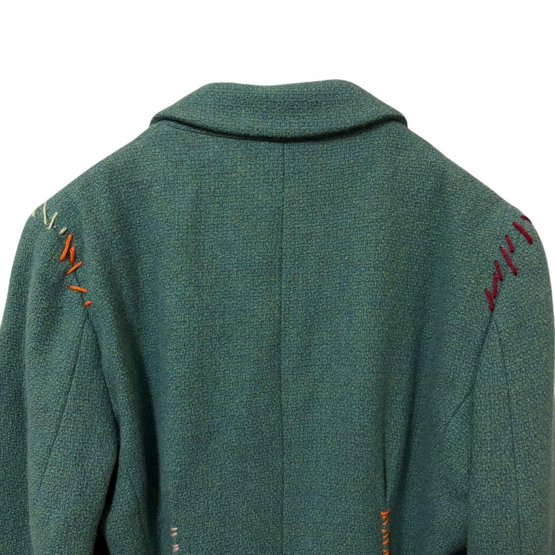 MOSCHINO モスキーノ ステッチデザインジャケット グリーン
