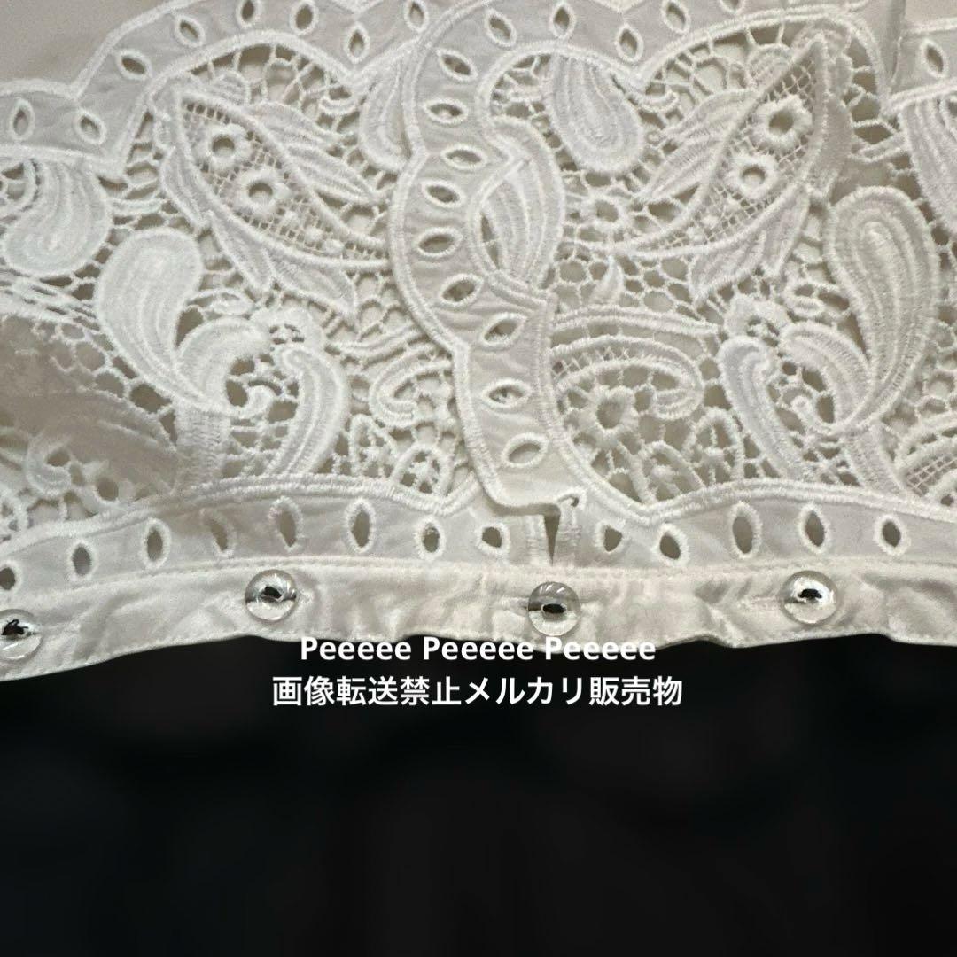 最終AMERI VINTAGE EMBROIDERY COLLAR BLOUSE