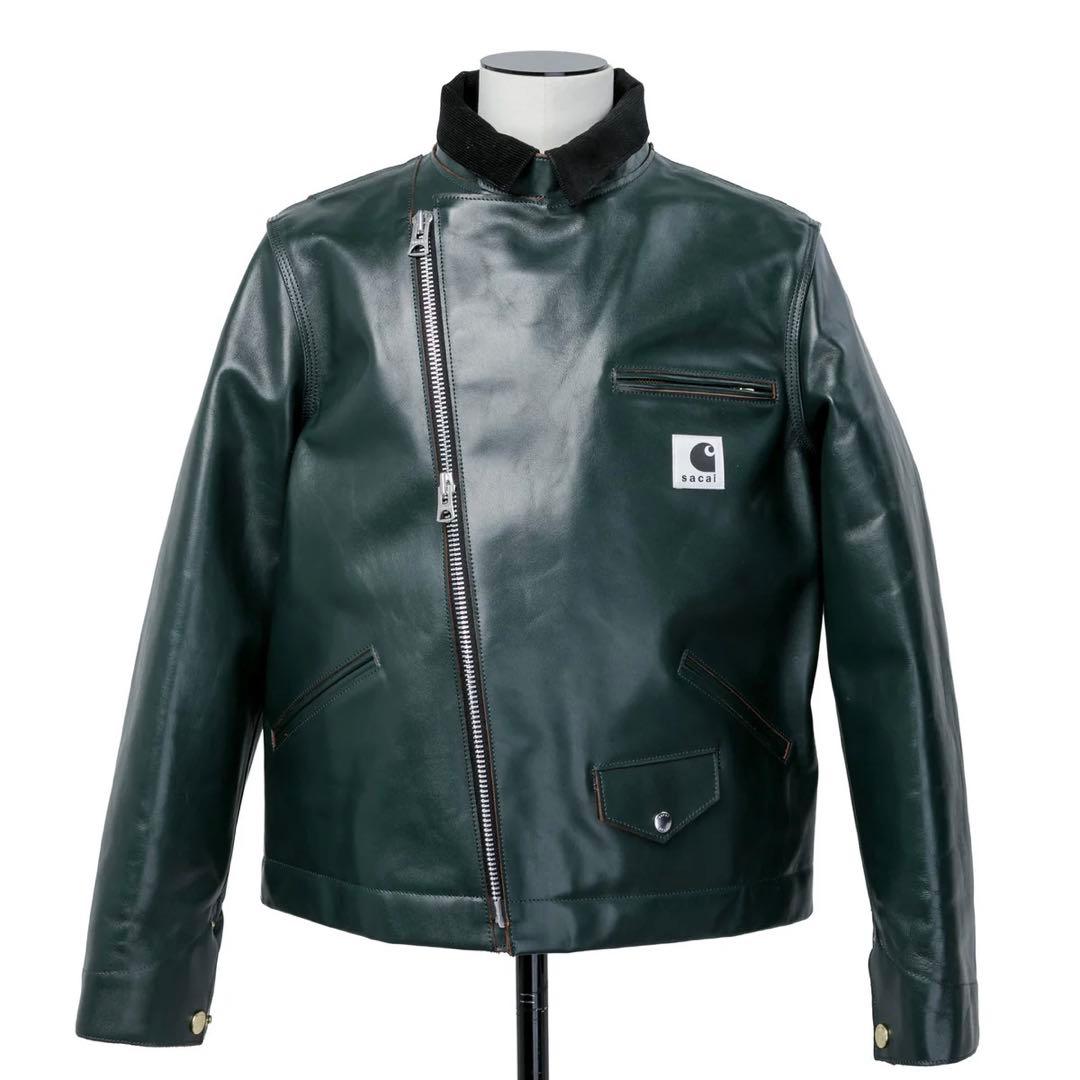 ジャケット・アウター Sacai x Carhartt WIP LeatherJK Green sz1