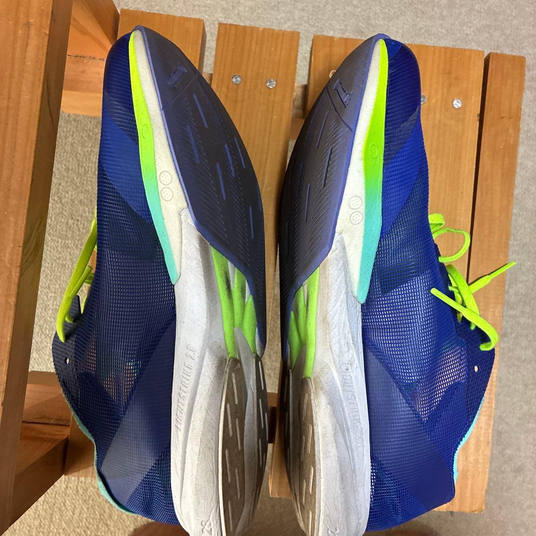 ADIZERO ADIOS 8 ランニングシューズ ネイビー/ライム　26センチ
