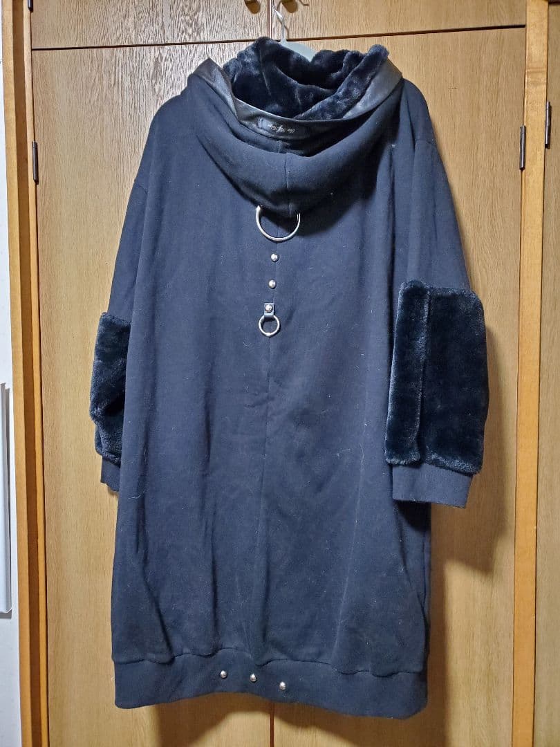 SEX POT ReVeNGeロングフリースアウター ブラック