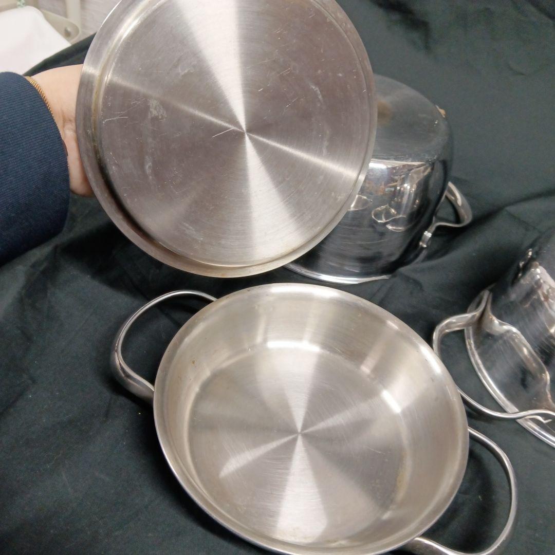 【中古】ビタクラフトステンレス製鍋 3点セット　IH対応
