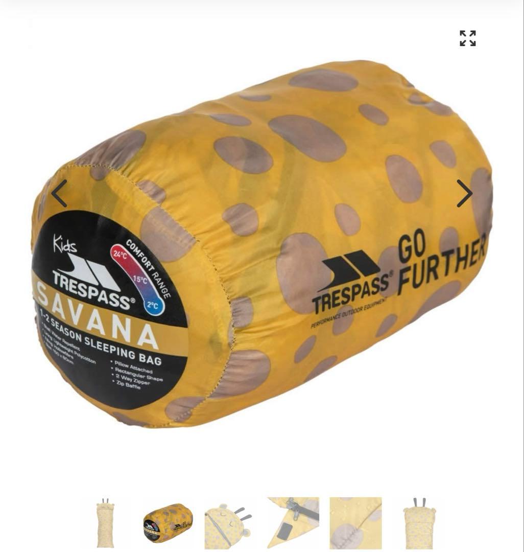 アウトドア寝具 Kids TRESPASS SAVANA SLEEPING BAG