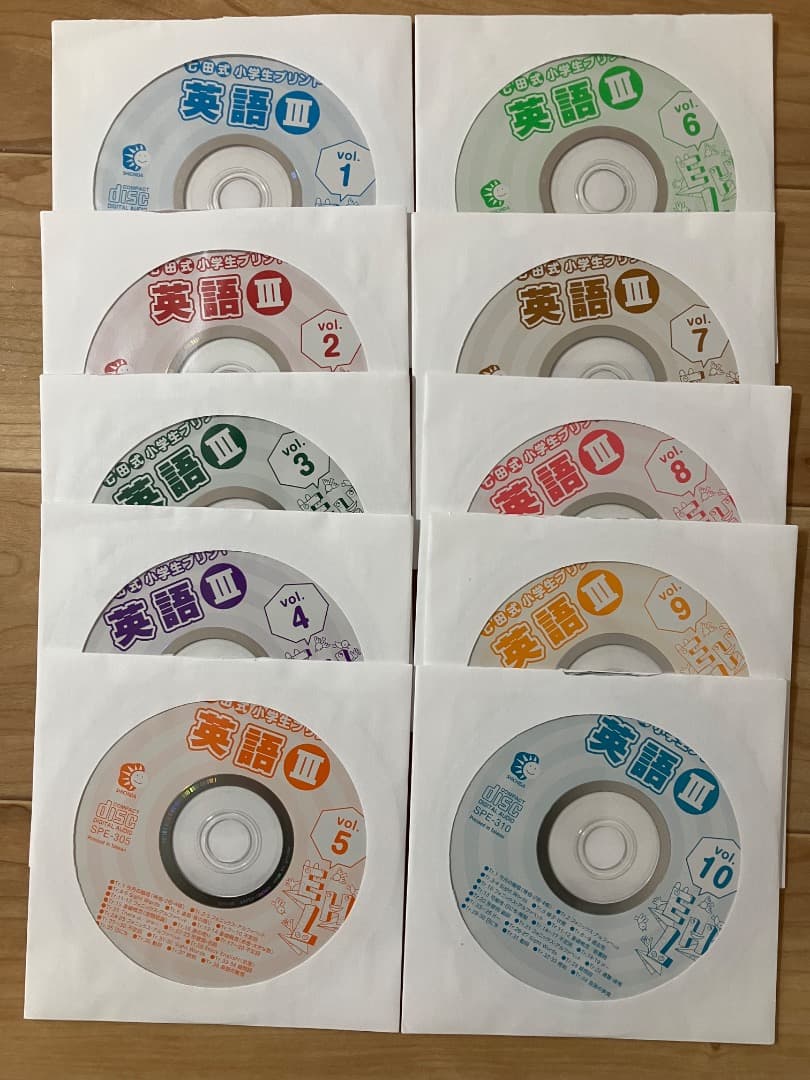 七田式プリント・未記入・英語Ⅰ Ⅱ Ⅲ・3セット