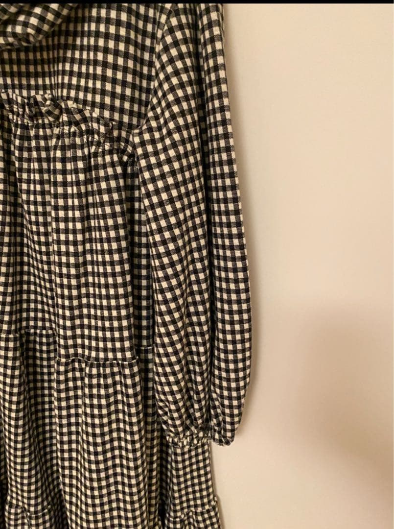 HOLIDAY GINGHAM CHECK TIERED ワンピース　ドレス